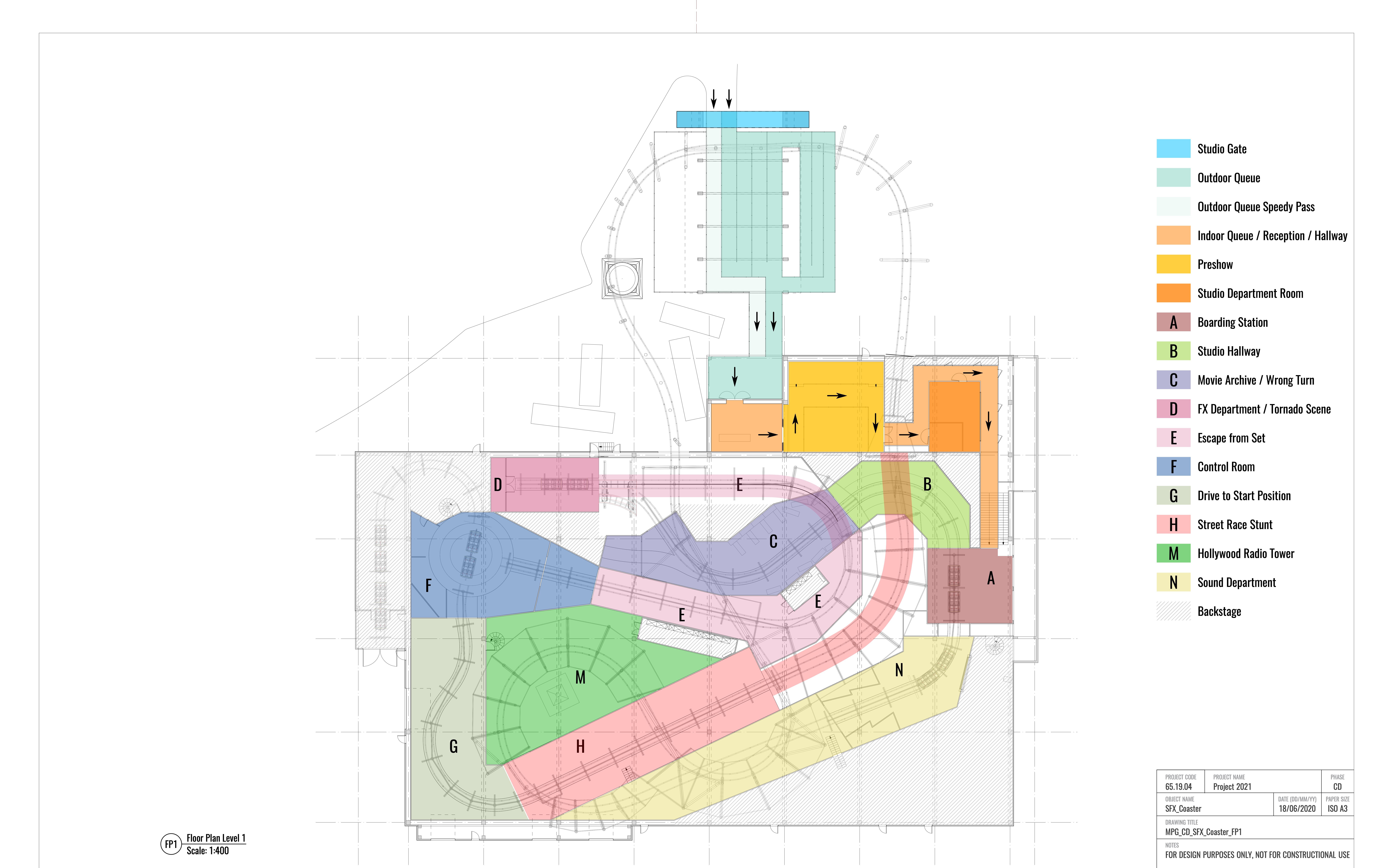 Moviepark Germany studio tour 3D map