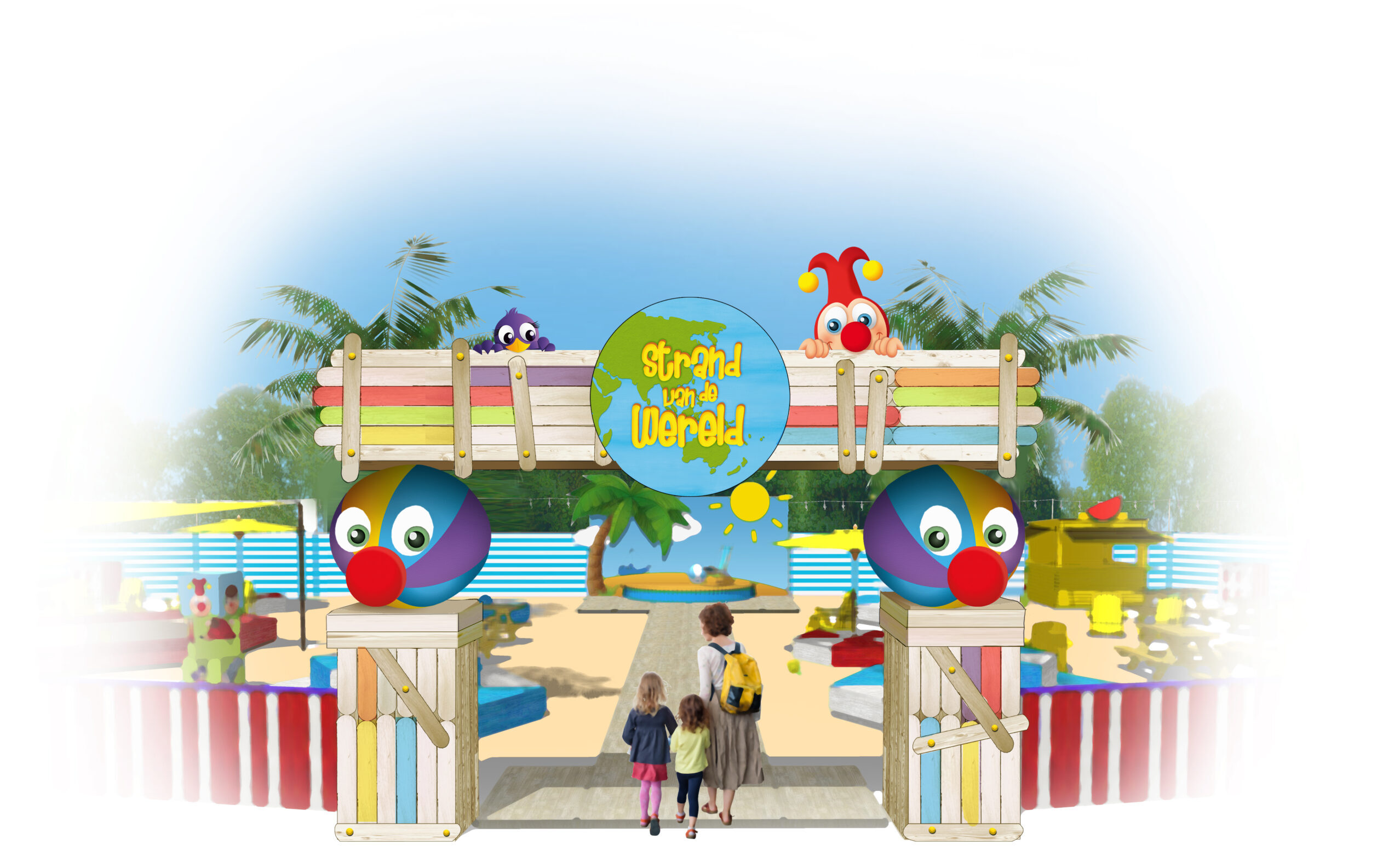 Efteling Jokie en Jet strandportal